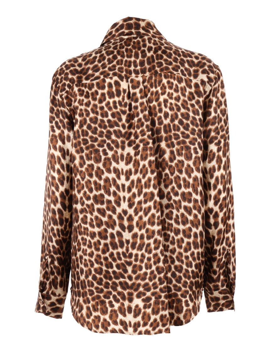 P.A.R.O.S.H. Leopard Print Silk Shirt