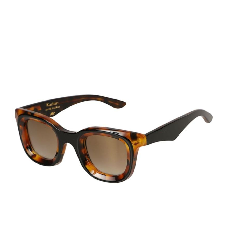 Kador Joya Bold Rectangular Tortoiseshell Sunglasses With Brown Lenses