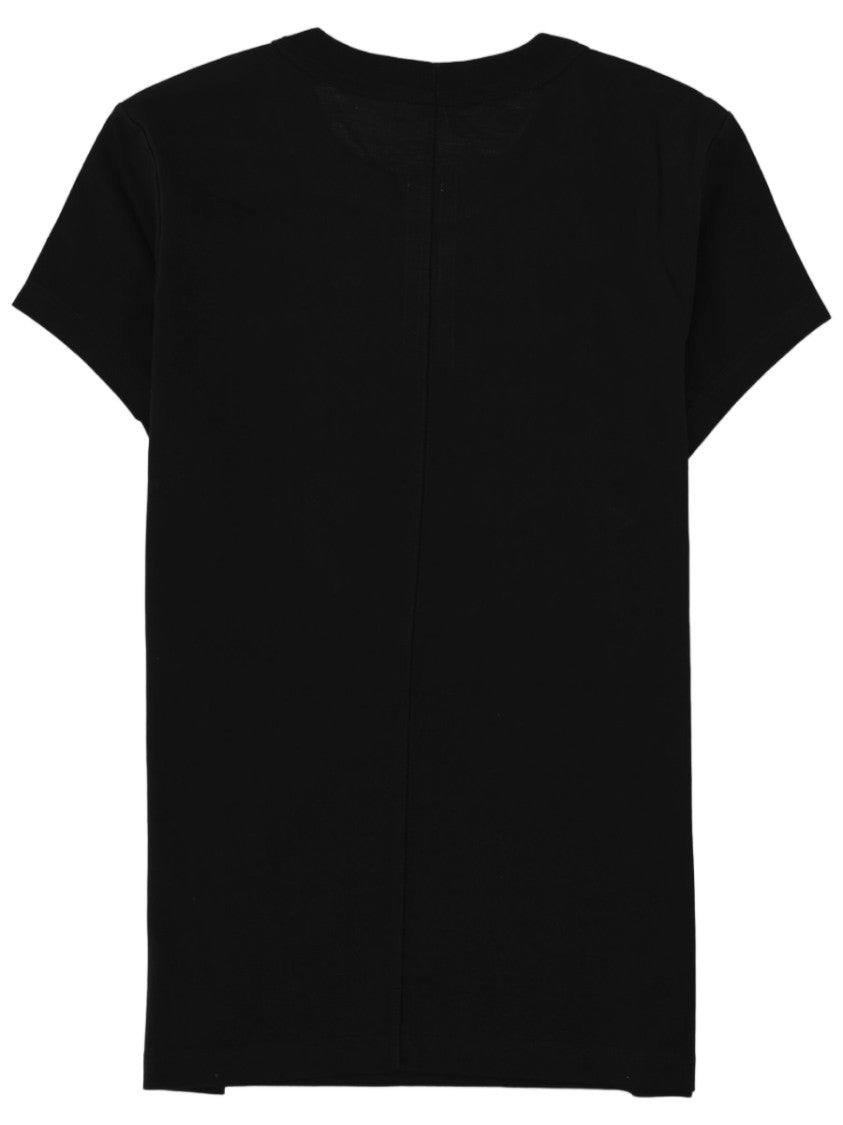 Rick Owens Cropped Level T Minimalist Black Cotton T-Shirt
