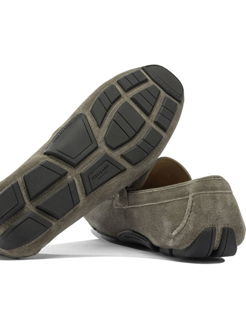 Ferragamo Calfskin Upper Loafers With Hand-Stitched Tubular Construction