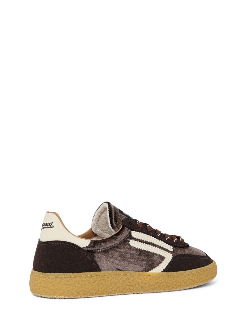 Puraai Low-Top Velvet Sneakers With Minimalistic Design