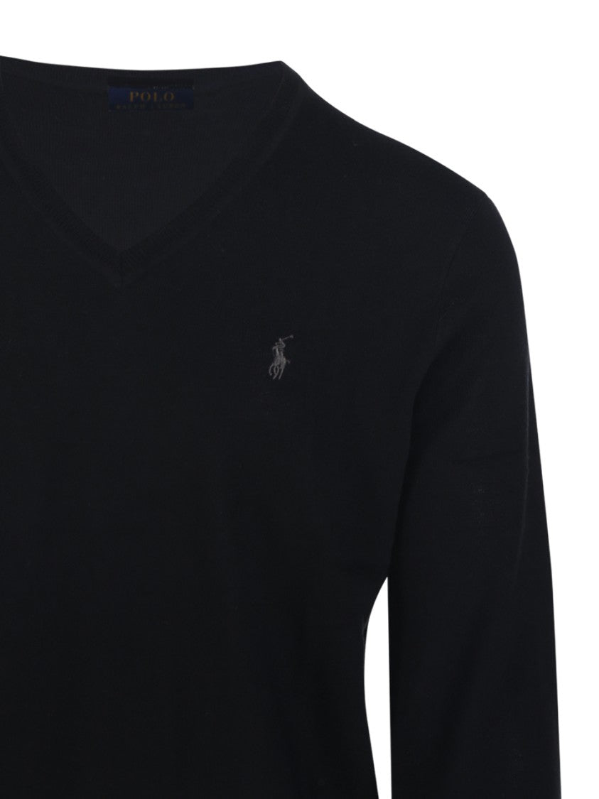 Polo Ralph Lauren Long Sleeve Black Wool Sweater