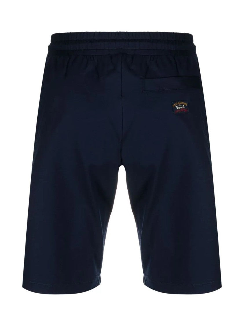 Paul & Shark Comfort-Fit Blue Bermuda Shorts With Elastic Waistband