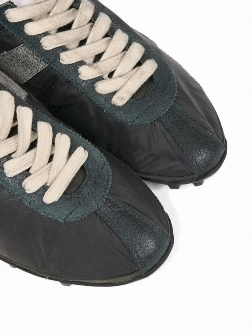 Maison Margiela Low-Profile Sneakers With Polyester And Suede Overlays