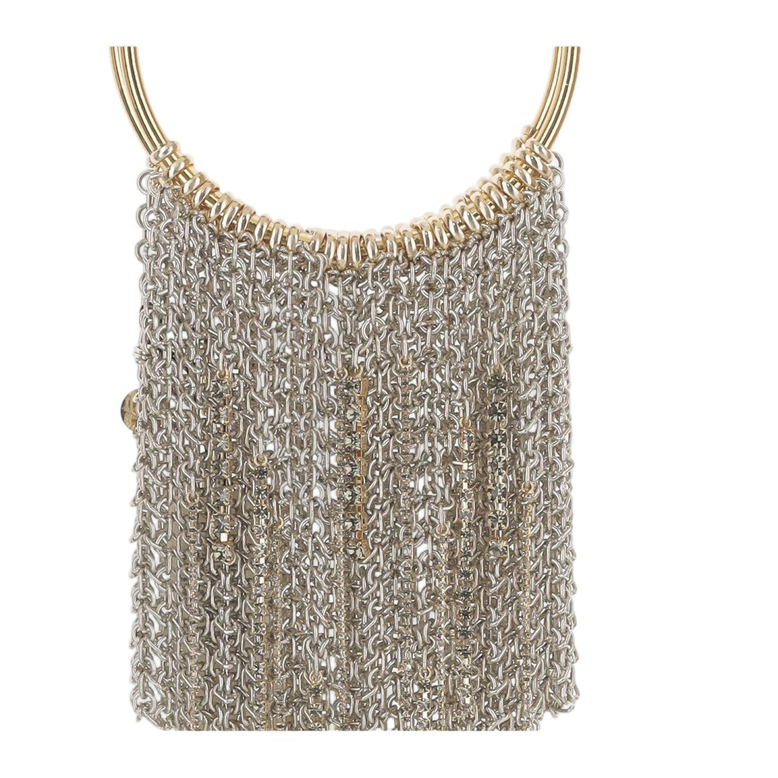 Silvia Gnecchi Handbag With Chain Fringes And Circular Handles