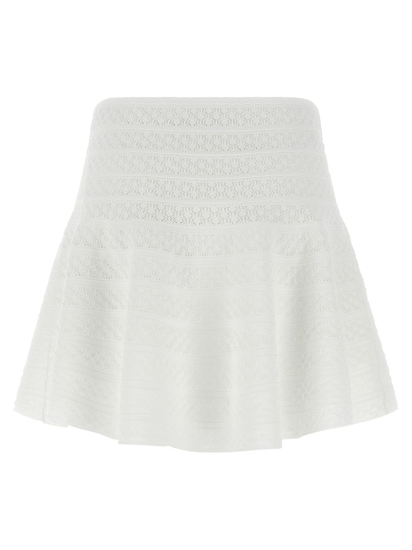 Self-Portrait 'Pointelle Knit' Mini Skirt