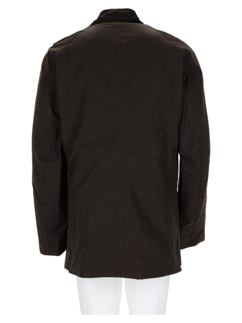 Barbour Regular Fit Brown Waxed Cotton Giacca Ashby Jacket