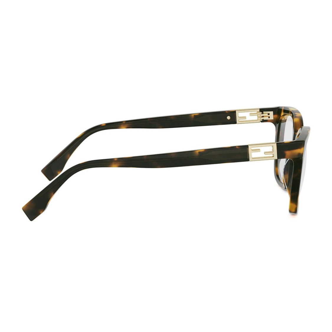 Fendi Havana Baguette Acetate Square Sunglasses