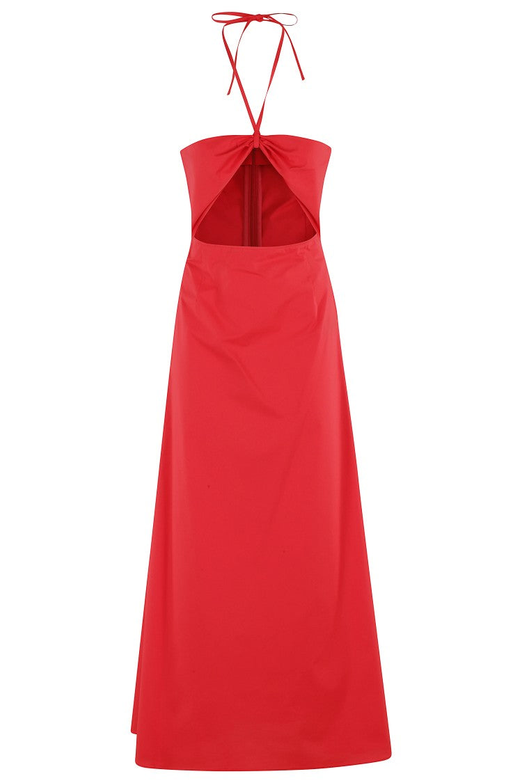 Federica Tosi Cut-Out Cotton Top With Drawstring Neckline