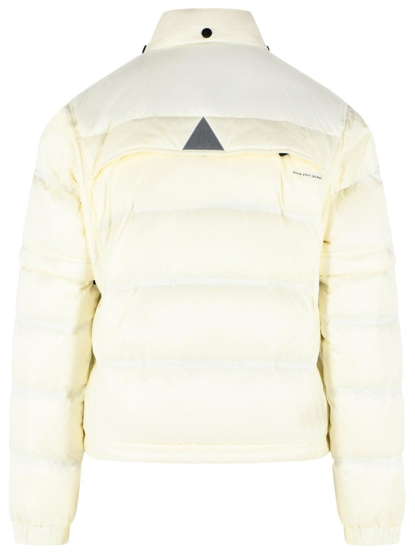 Moncler Grenoble 'Mauduits' Ivory White Polyamide Down Jacket