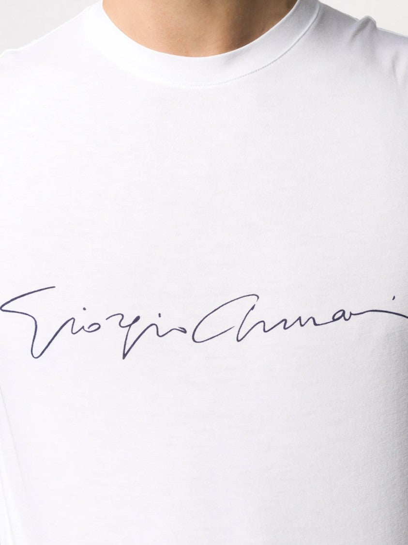 Giorgio Armani Script Logo Crew-Neck T-Shirt