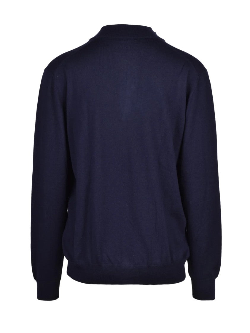 Harmont&Blaine Multicolor Zip Neck Wool Sweater