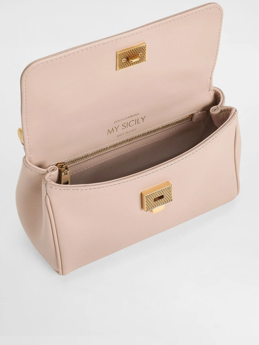 Dolce & Gabbana Neutrals Vit. Plonge Structured Leather Handbag