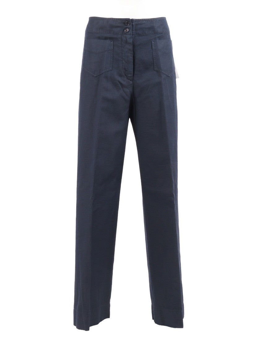 Aspesi High Waisted Lace Up Straight-Leg Pants