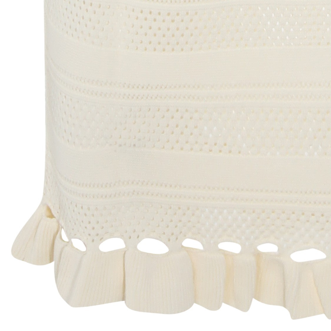 Twin-Set Knit Midi Skirt With Ruffled Hem