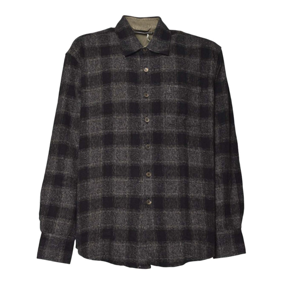 Our Legacy Checkered Long-Sleeve Button-Up Shirt With Textured Fabric