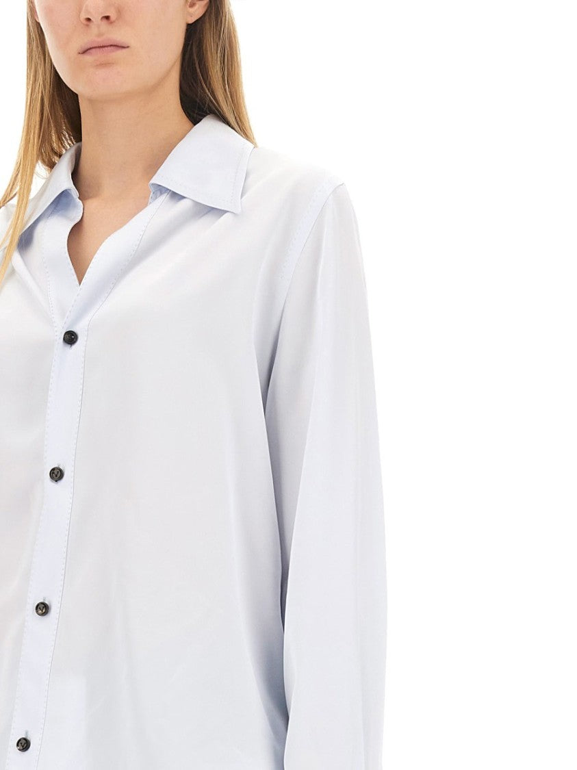 Bottega Veneta Twill Shirt With Classic Collar And Button-Down Front