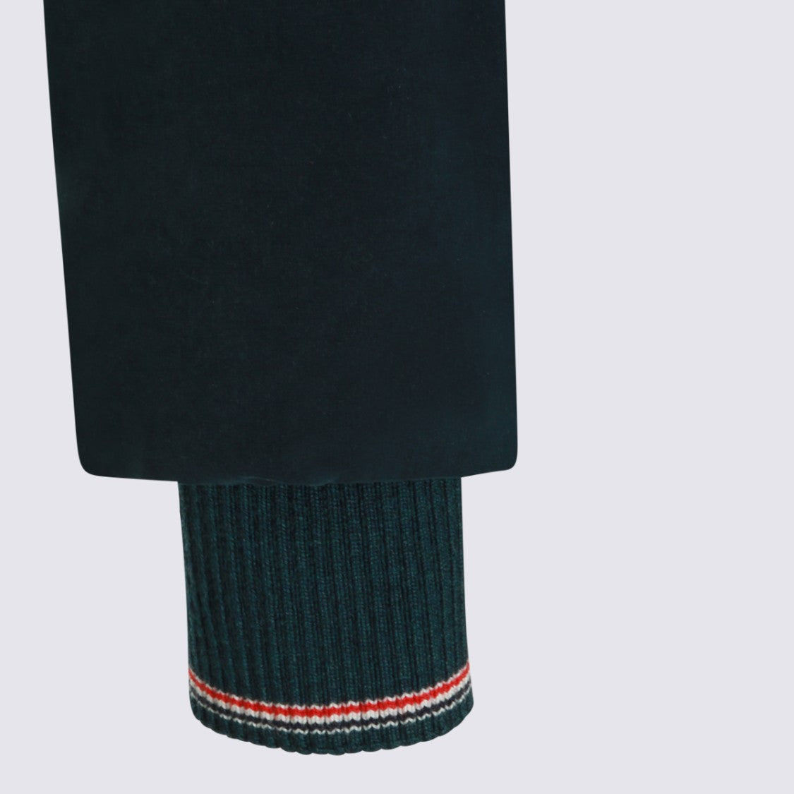 Thom Browne Short Padded Coat With Hood And Striped Detailing