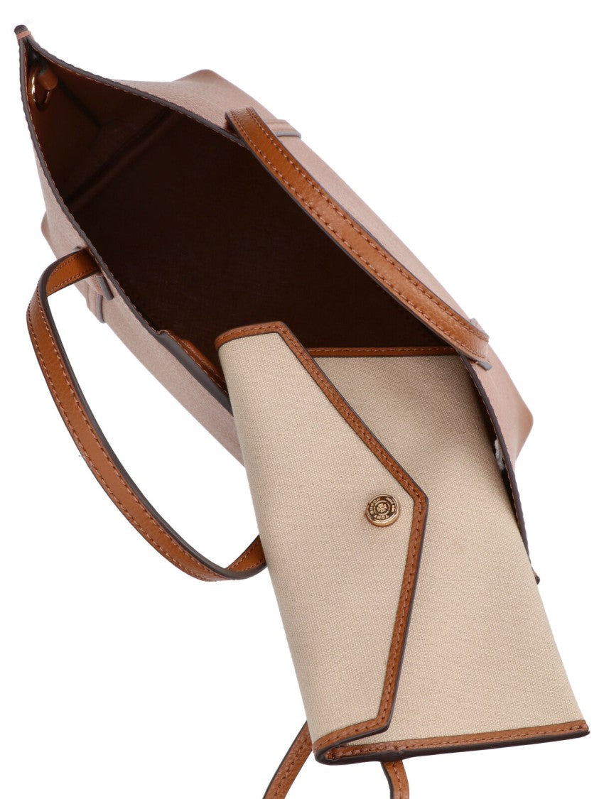 Tory Burch Brown Perry Calf Leather Tote Bag