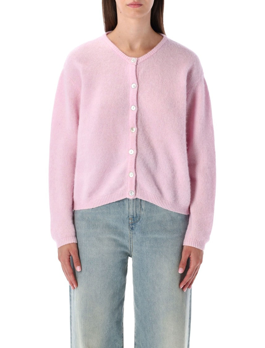 American Vintage Pastel Pink Vito Wool-Blend Cardigan