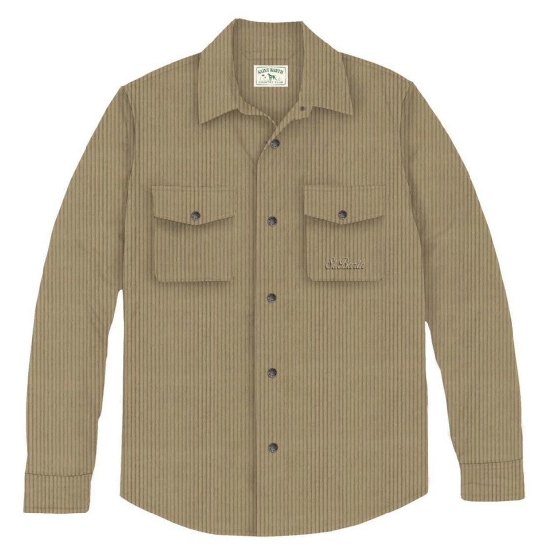 Mc2 Saint Barth Long Sleeve Brown Shirt Jacket