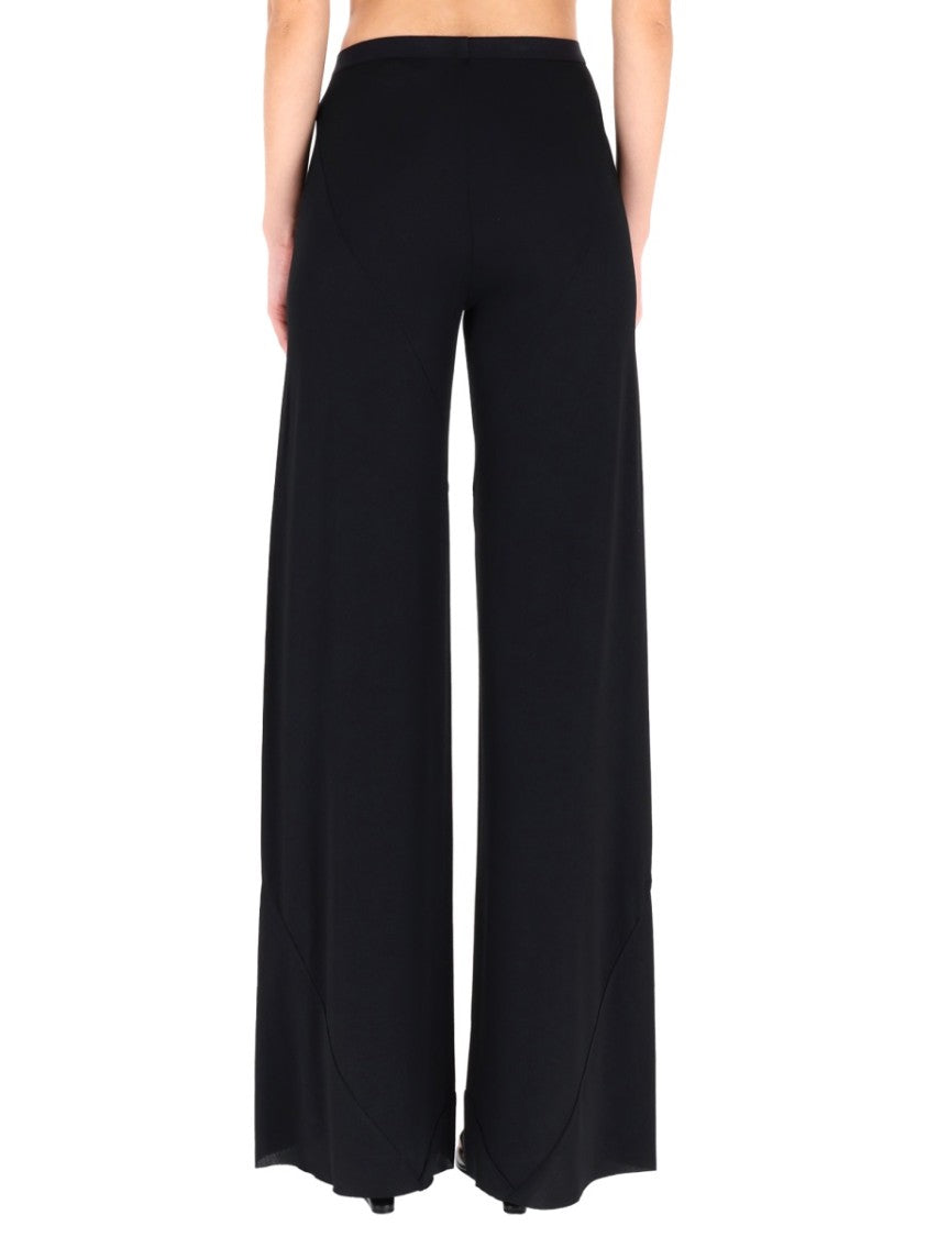 Rick Owens X Lilies High-Waisted Wide-Leg Trousers With Seam Detailing