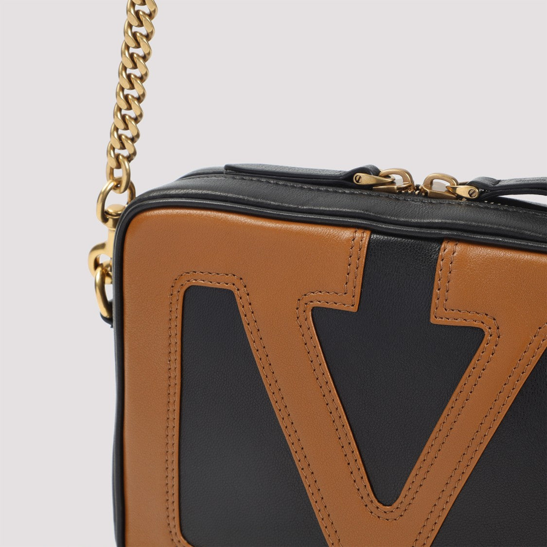 Valentino Garavani Black Lambskin Viva Superstar Camera Case Shoulder Bag