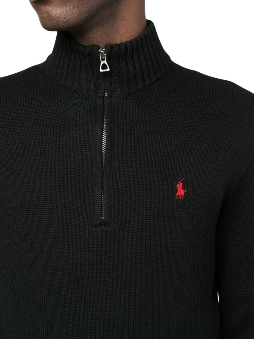 Polo Ralph Lauren Long-Sleeve Ribbed Half-Zip Polo Sweater
