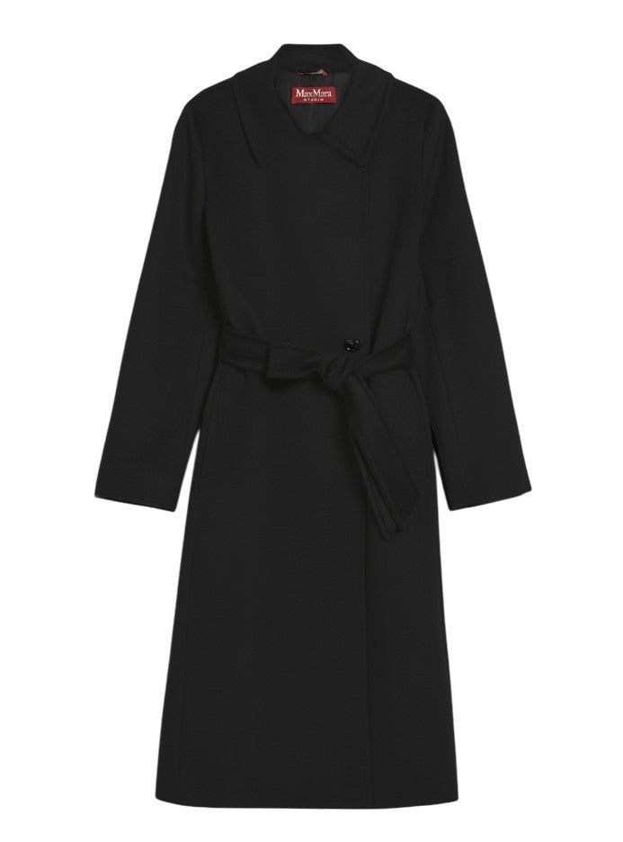 Max Mara Robe Silhouette Long Coat With Versatile Collar