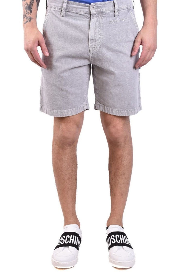 Moschino Mid-Thigh Relaxed Fit Shorts Cargo Pockets