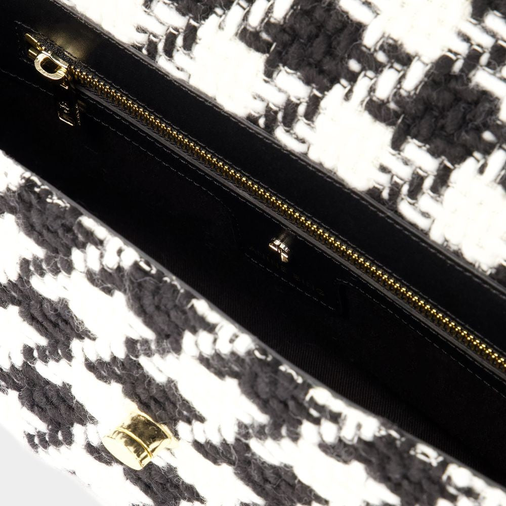 Anine Bing Nico Hobo Bag - Cotton - Black/White