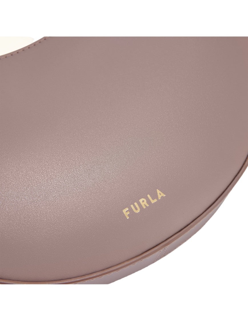 Furla Delizia Mini Leather Hobo Bag, Mauve