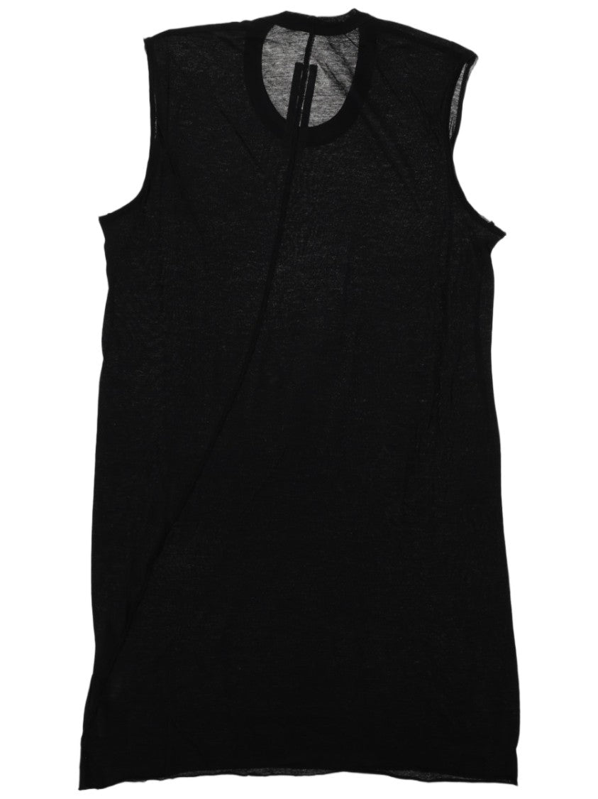 Rick Owens Basic Sleeveless Raw Edge Cotton Top