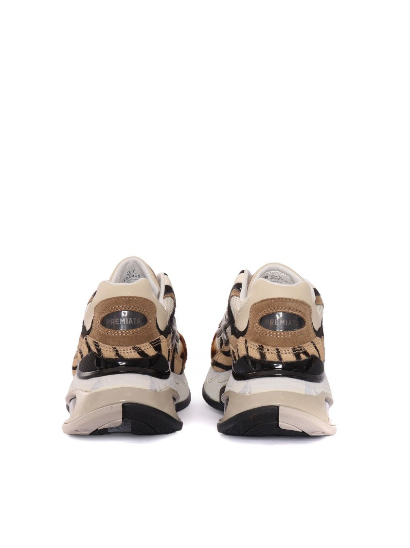 Premiata Contemporary Chunky Sneakers With Mixed Materials