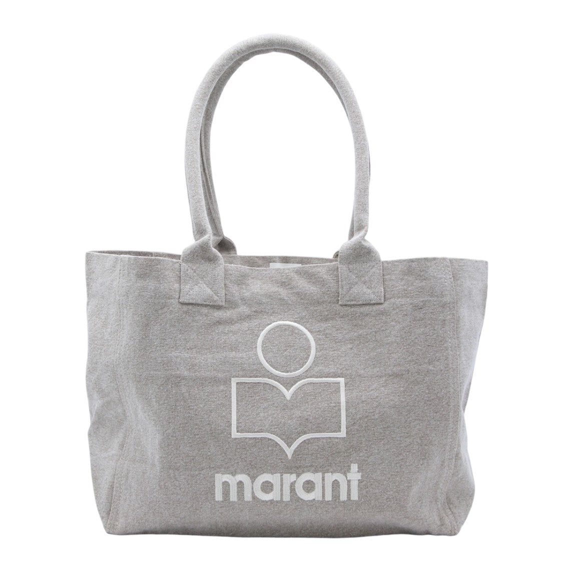 Isabel Marant Spacious Tote Bag In Soft Beige With Embroidered Logo