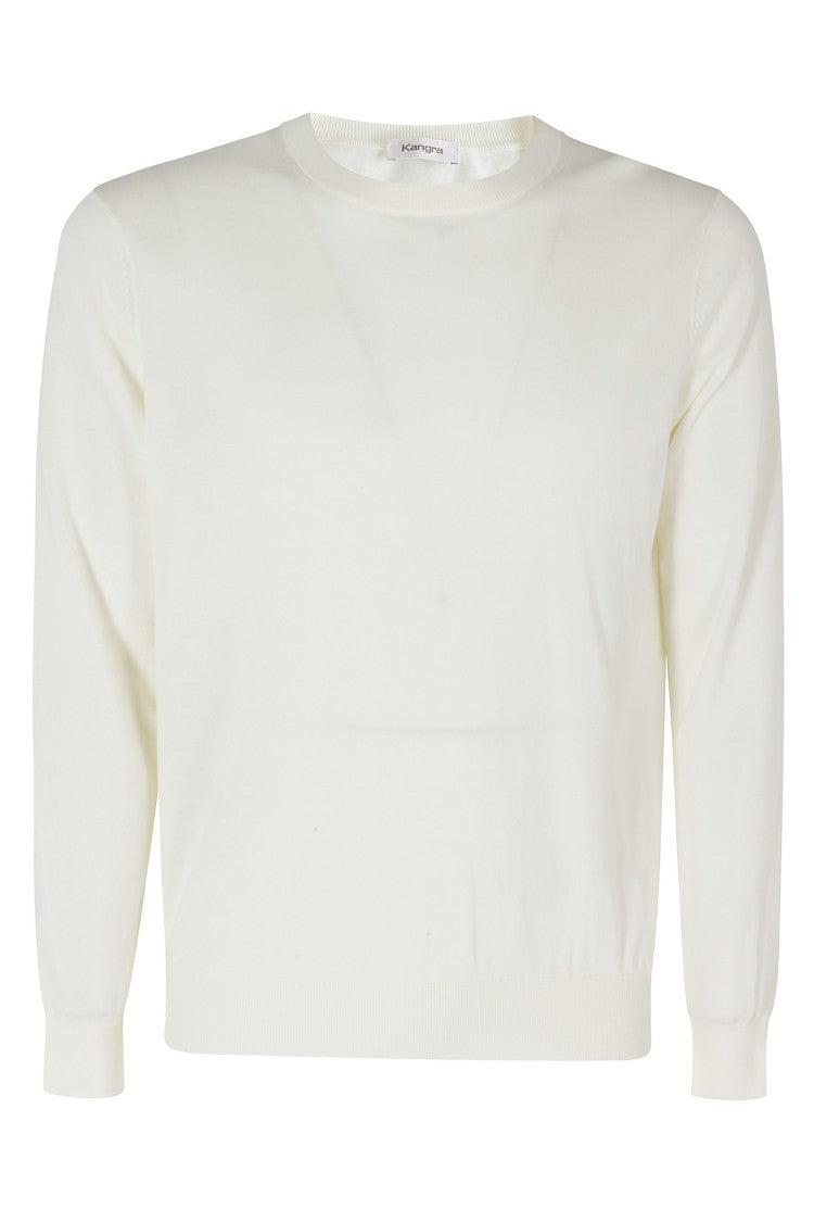 Kangra Butter Single Thread Ribbed Trim Cotton Sweater
