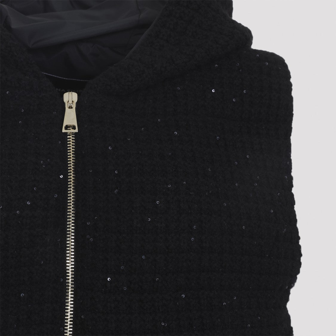 Fabiana Filippi Black Virgin Wool Padded Gilet