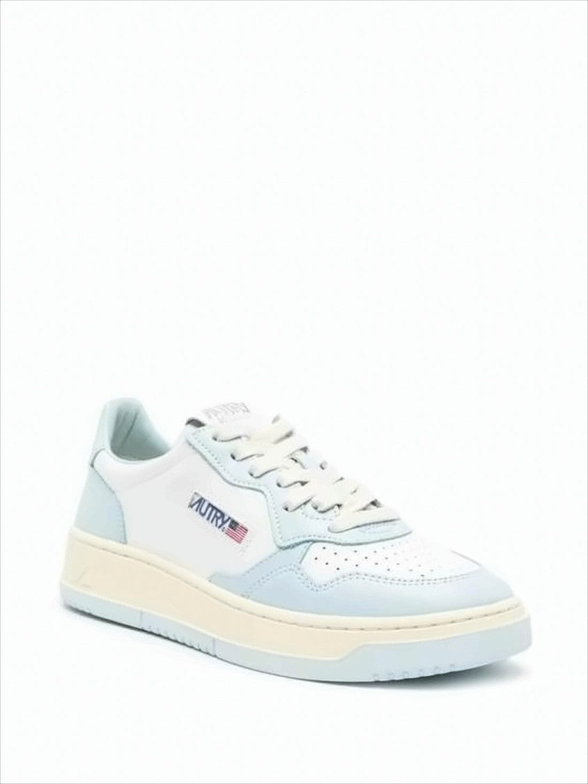 Autry Low-Top Sneakers In Pastel Blue And White With Perforated Detailing