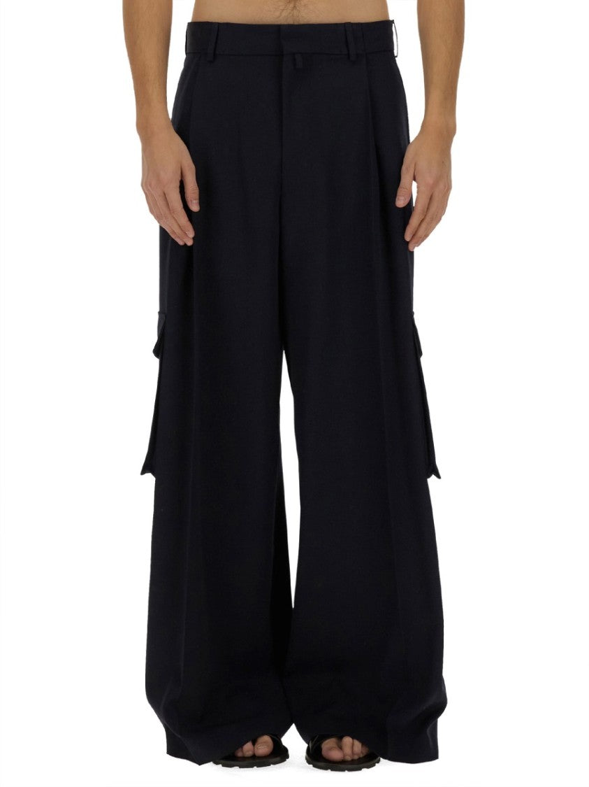 Dries Van Noten Wool Cargo Pants With Spacious Pockets
