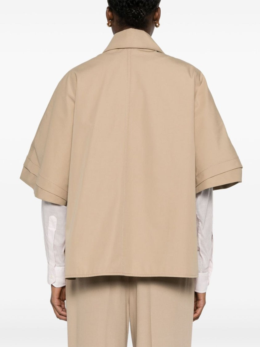 Max Mara Relaxed Sand Beige Jacket With Detachable Lining