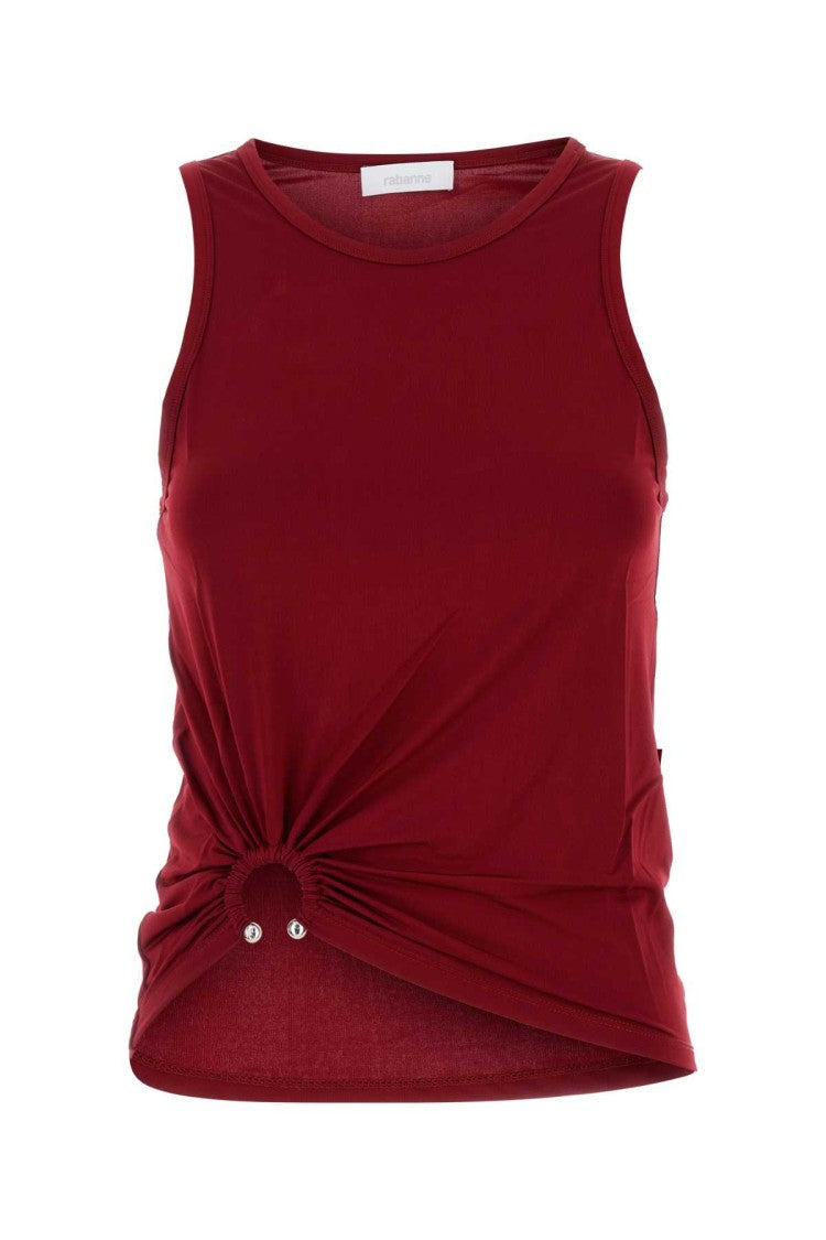 Paco Rabanne Burgundy Stretch Viscose Top
