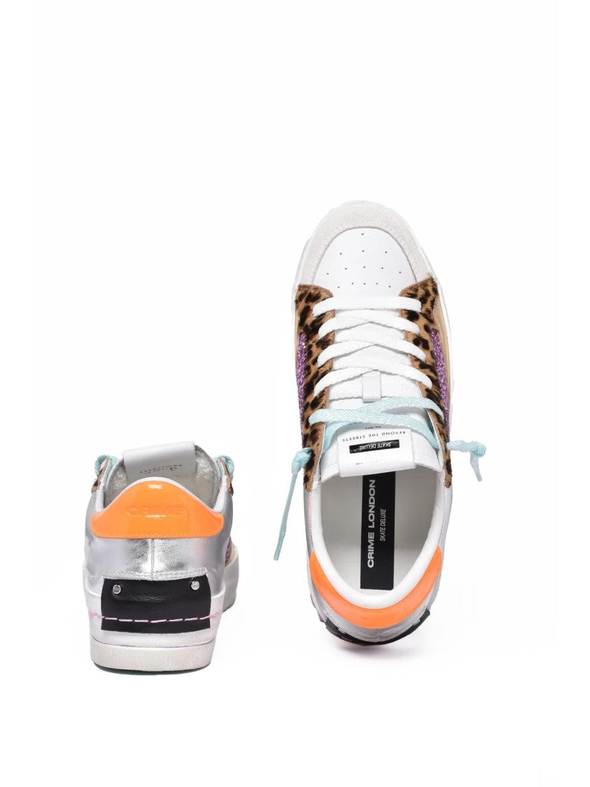 Crime London Multicolor Sk8 Delux Leather Sneakers