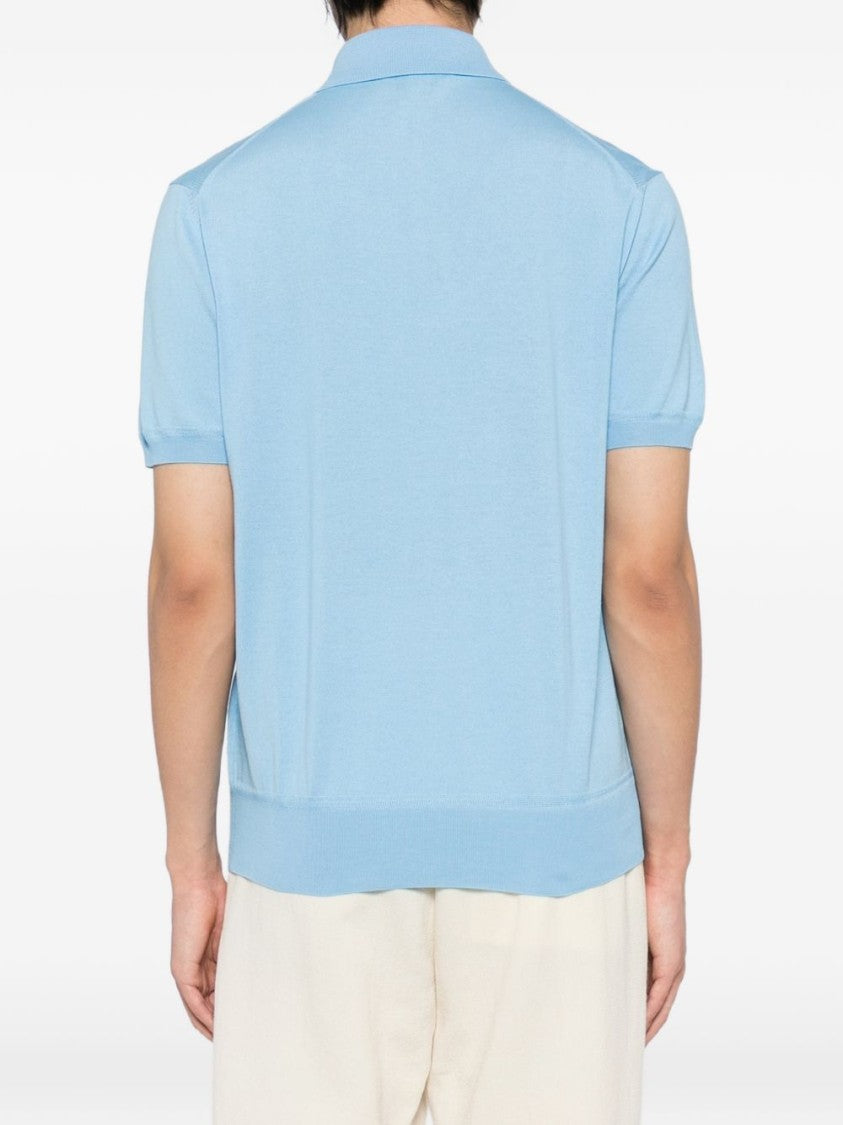 Tom Ford Short-Sleeve Light Blue Polo Shirt