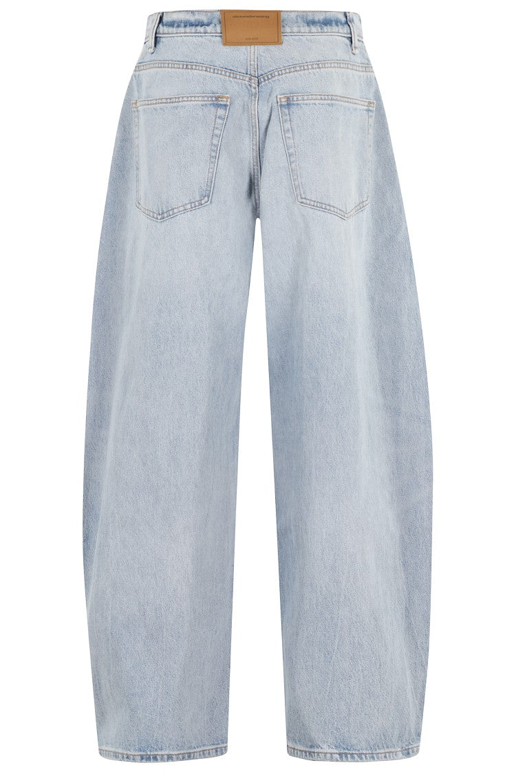 Alexander Wang Mid Rise Jeans With Vintage Bleach Wash