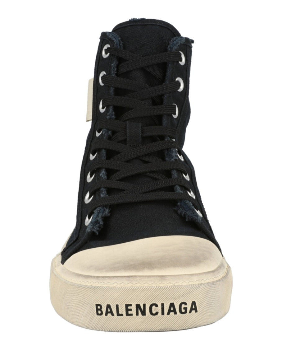 Balenciaga High-Top Sneakers With Scuffed Sole And Logo Accents