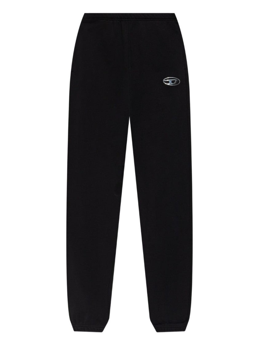 Diesel Relaxed Fit Black Trousers With Elasticated Waistband