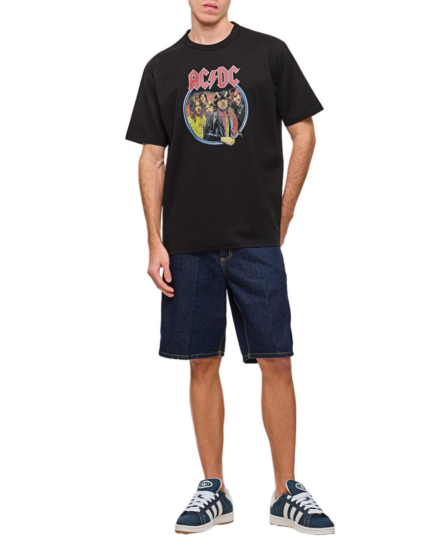 Junya Watanabe Crew-Neck T-Shirt With Ac/Dc Band Graphic