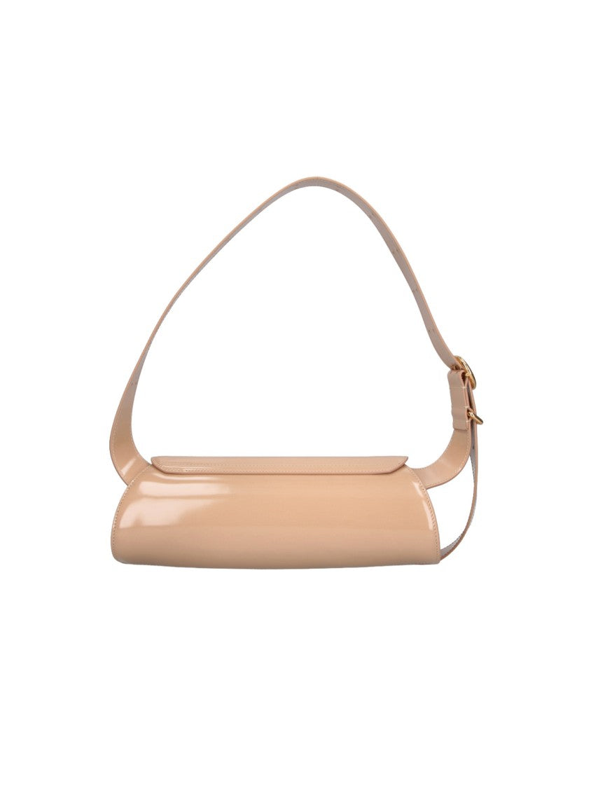 Jil Sander Beige Large Cannolo Calfskin Shoulder Bag
