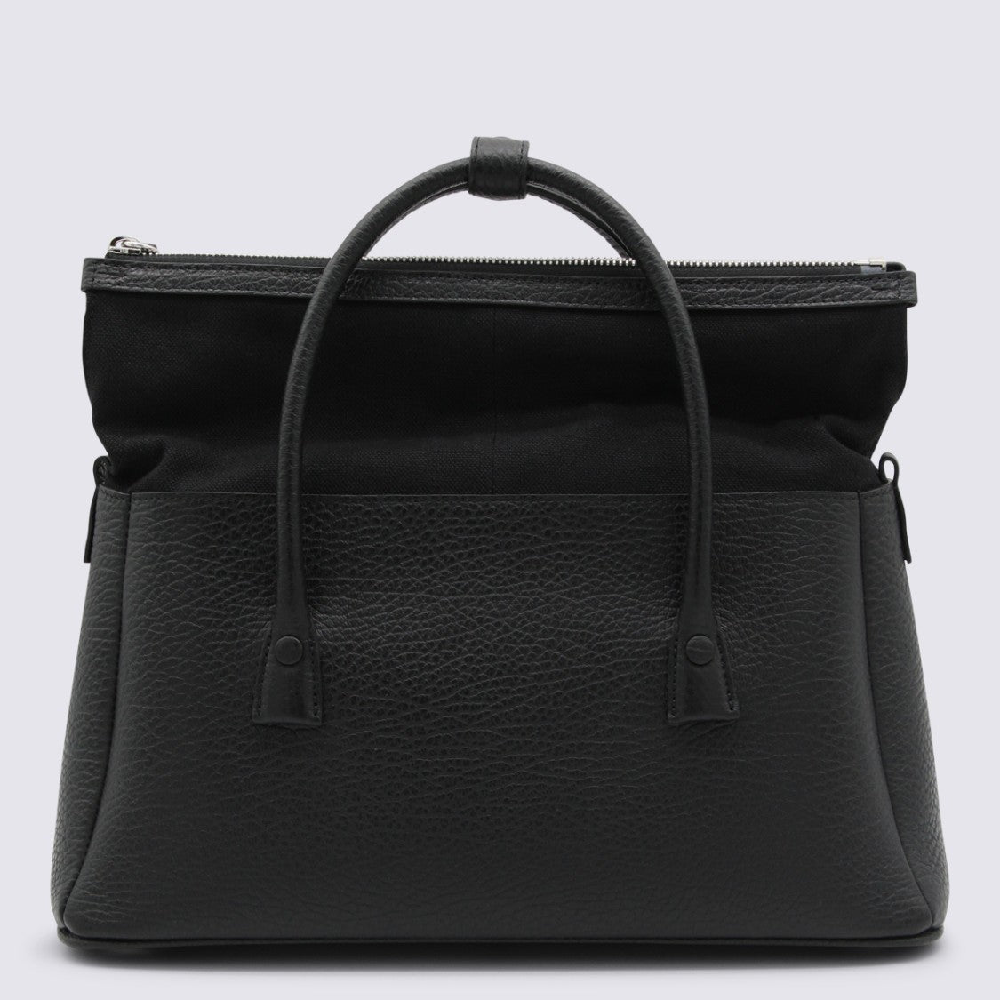 Maison Margiela Black Leather Top Handle Bag