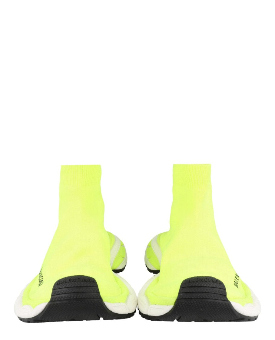 Balenciaga High-Top Sock Sneakers With Ribbed Trim And Bold Branding